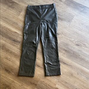 Sanctuary Black Faux Leather Straight-Leg Pants